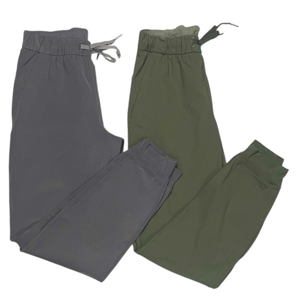 Member’s Mark Pants - 2 Pair NWOT Travel Joggers by Members Mark- Gray and Green- Size Small
